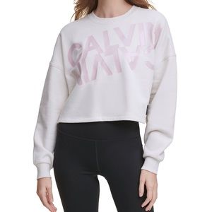 Calvin Klein Mirror Logo Cropped Sweatshirt - XL